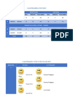 Calendarizacion Año 2015