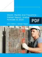 World: Marble and Travertine - Market Report. Analysis and Forecast To 2020