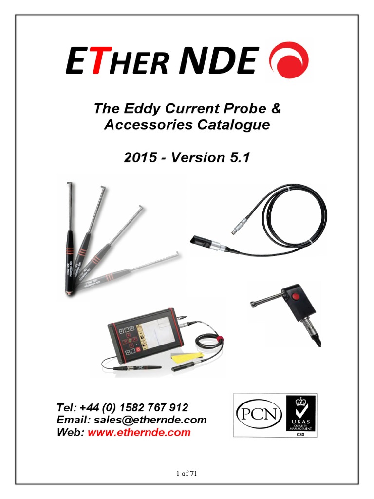 The ETher NDE Eddy Current Probe & Accessories Catalogue A