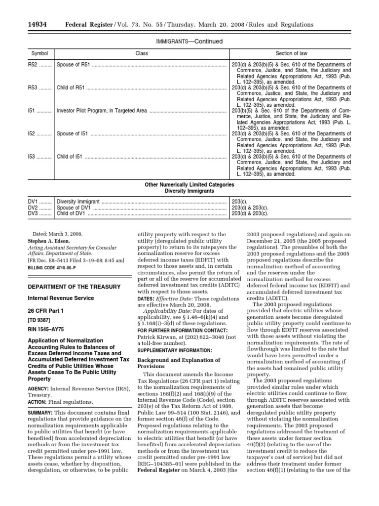 Rule: Application of Normalization Accounting Rules to Balances of