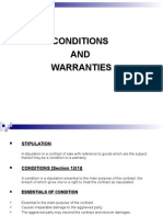 Conditions and Warranties