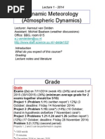 Lecture 1 Atm Dyn 2014