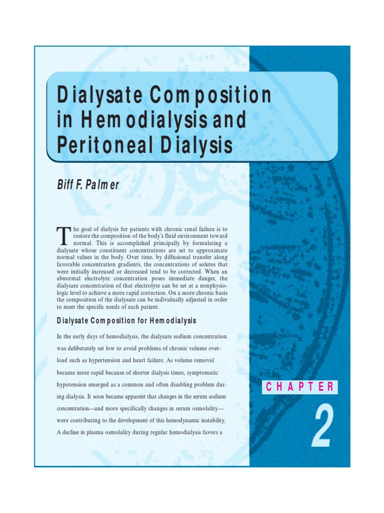 Dialysate Composition in Hemodialysis and Peritoneal Dialysis | PDF ...