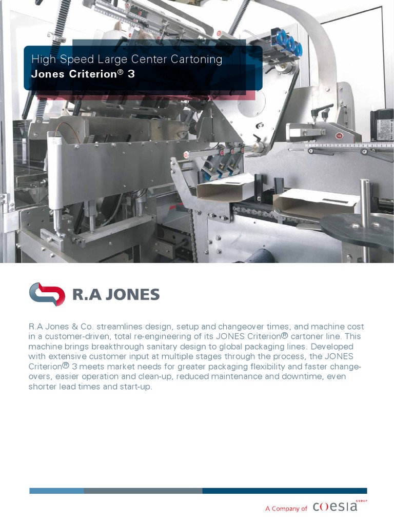 Jones Criterion® 3: High Speed Large Center Cartoning | PDF ...