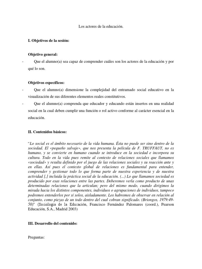 Actores Clave en la Educación Social | PDF | Sociedad | Familia