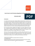 Information Note For Euro IV Euro V and Euro VI Emissions Regulations For Heavy Duty Vehicles Feb 2012