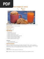 Bolo de Farinha Integral Na Caneca