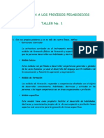 Inducción a Procesos Pedagógicos - Actividad 1