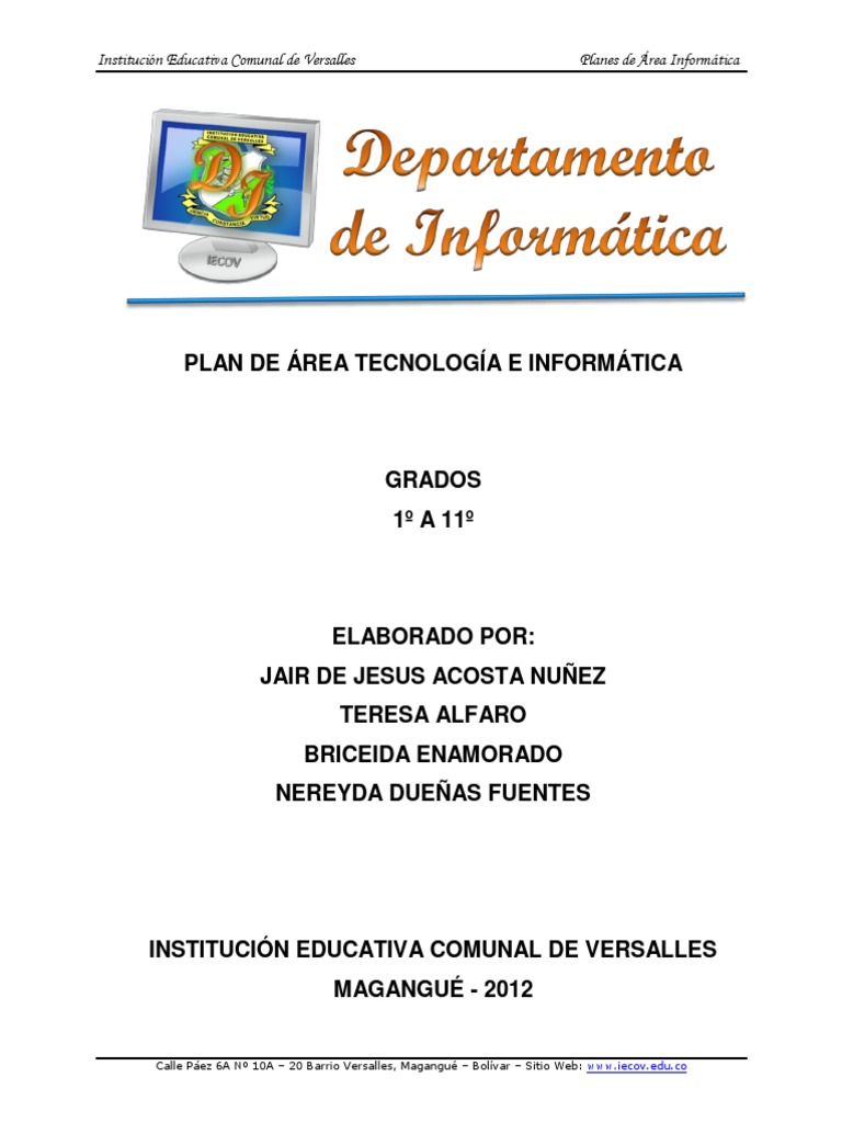 Programa de Informatica de 1 A 12 | PDF | Microsoft PowerPoint | Hoja ...