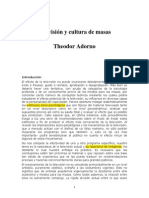 Adorno Theodor - Television Y Cultura de Masas (Recuperado)