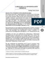 Psicologia Aplicada a La Investigacion Criminal