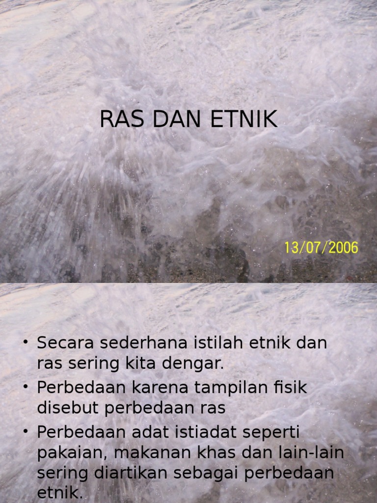Perbedaan Ras dan Etnik: Identitas Sosial | PDF