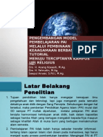 Pengembangan Model Pembelajaran Pai Berbasis Tutorial