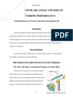 The effect of blade size and angle 