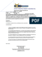 Ley de Transporte Terrestre Transito y Seguridad Vial