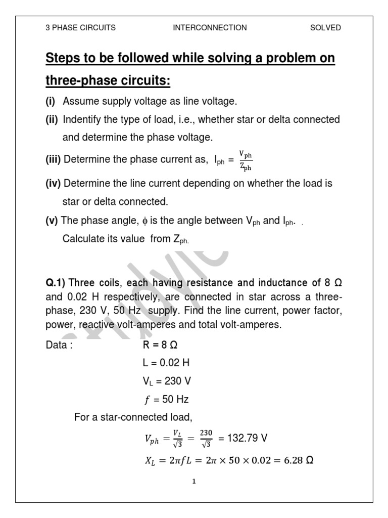 Solved Three-phase load with phase impedance value Zy=10+j5