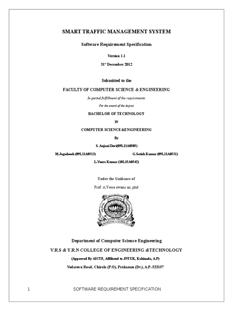 Smart Traffic Management System Overview | PDF | Class (Computer ...