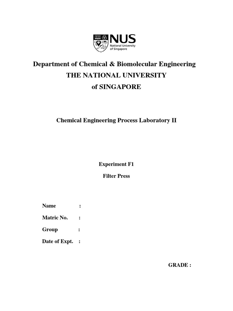 F1 Filter Press Lab Manual PDF Filtration Pump