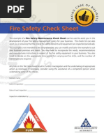 Fire Safety Check Sheet