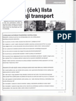 Ček Lista - Unutrašnji Transport