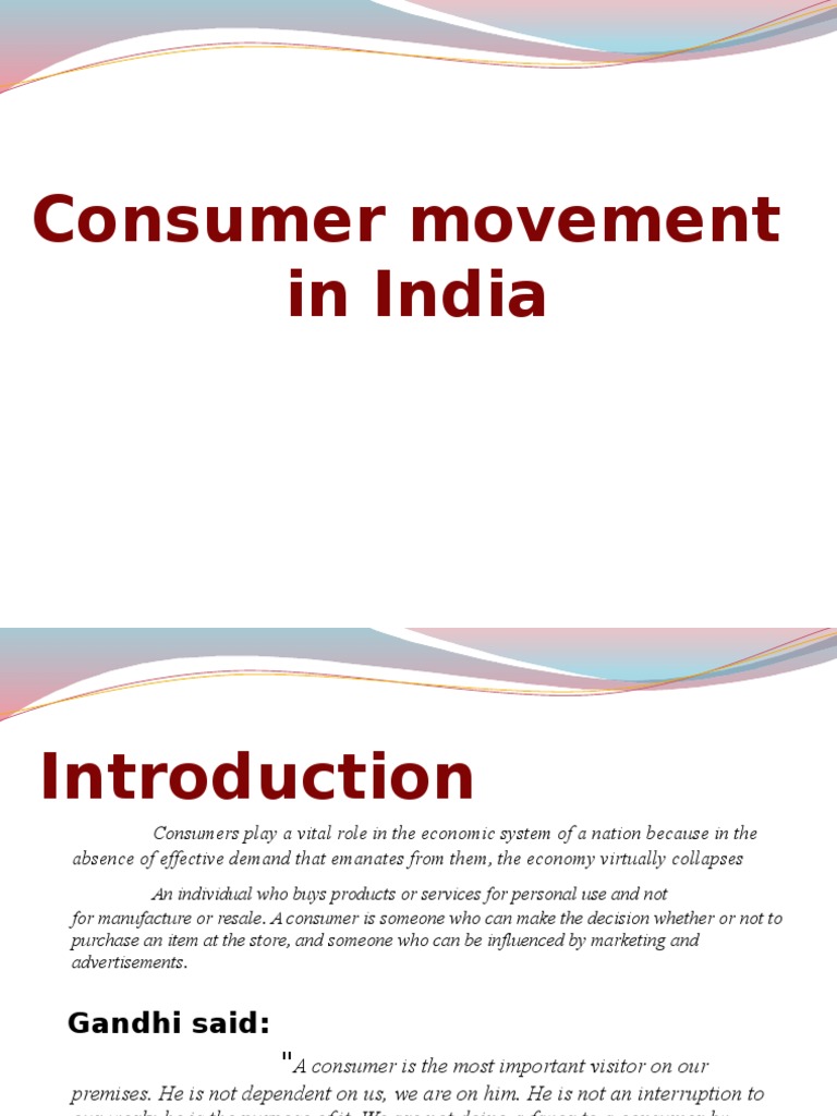 Consumer Movement in India: Overview | PDF | Consumer Protection ...
