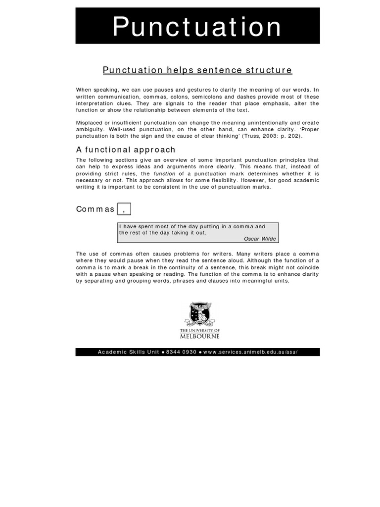 English Grammar and Punctuation Rules | PDF | Comma | Punctuation