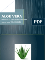 Aloe Vera: Prepared By: Pavitra A/P Chandran: Nur Syarafina Awanis Binti Abdul Rahman