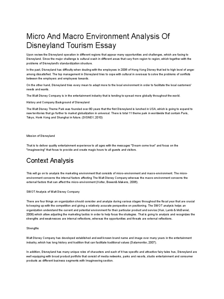 Disneyland Resort Essays