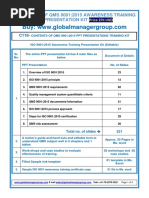 Download QMS 90012015 Awareness Training PPT Presentation Kit by Global Manager Group SN274996244 doc pdf