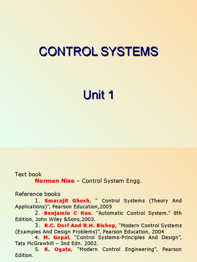 Control Systems Basics PDF Control Theory Control System