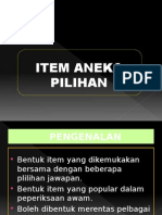 Prinsip Pembinaan Item Objektif