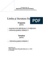 Limba Franceza_def & Grad II (Ordin 3442 Din 21.03.2000)