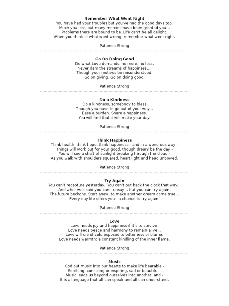 Patience strong poems pdf