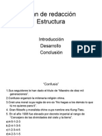 Estructura, Criterios Con Ejemplos de Plan de Redacción.