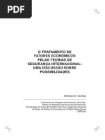O TRATAMENTO DE FATORES ECONÔMICOS PELAS TEORIAS DE SEGURANÇA INTERNACIONAL