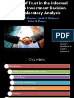 Role of Trust in The Informal Investment Decision Making