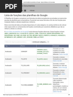 Lista de Funções Das Planilhas Do Google - Ajuda Do Editores Do Documentos