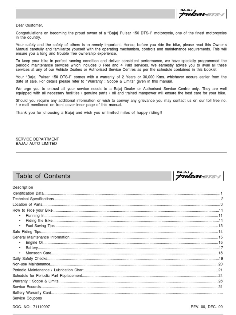 PULSAR 150 SERVICE MANUAL PDF FREE DOWNLOAD visual data 6