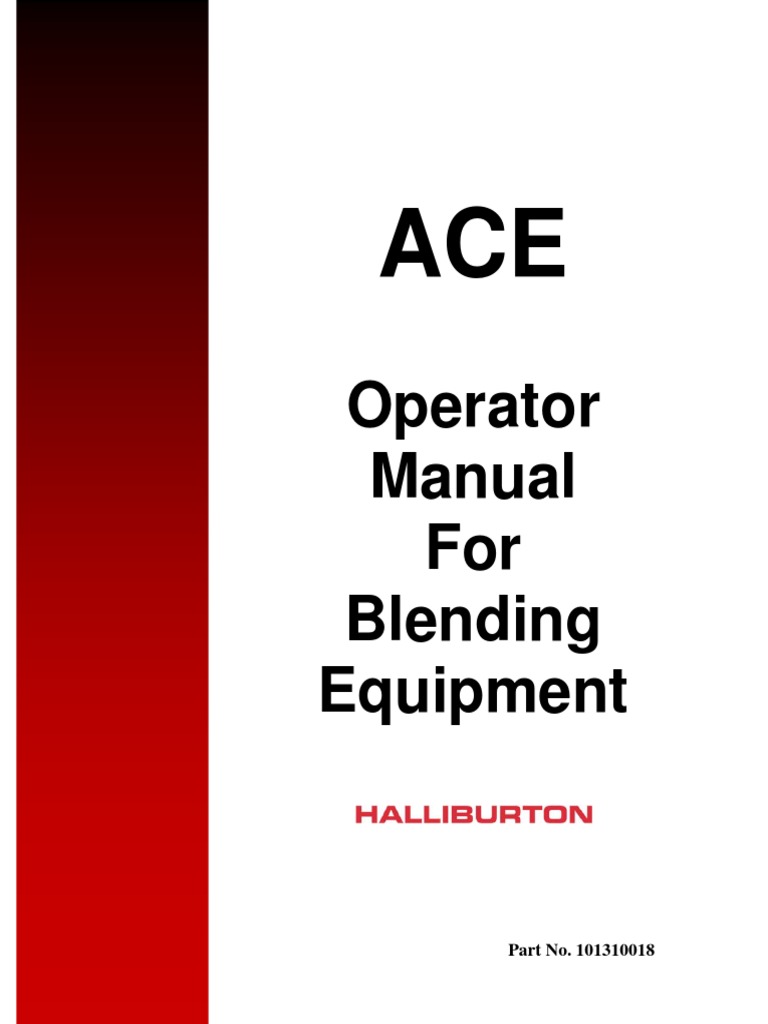 Operator Manual For Blending Equipment: Part No. 101310018 | PDF