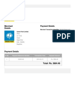 Merchant Details Payment Details: Total: Rs. 3884.48