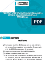 Regimen Laboral Empresas Sociales Del Estado Del Orden Nacional y Territorial