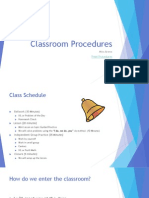 Classroom Procedures