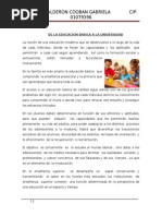 De La Educacion Basica Ala Universidad
