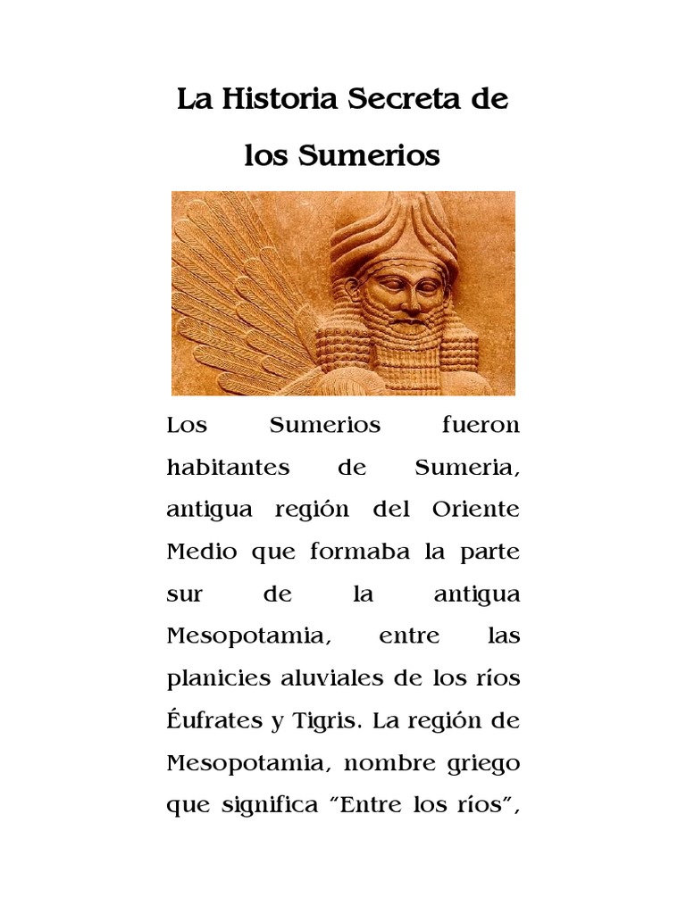La Historia Secreta de los Sumerios | PDF | Jardín del Edén | Sumeria