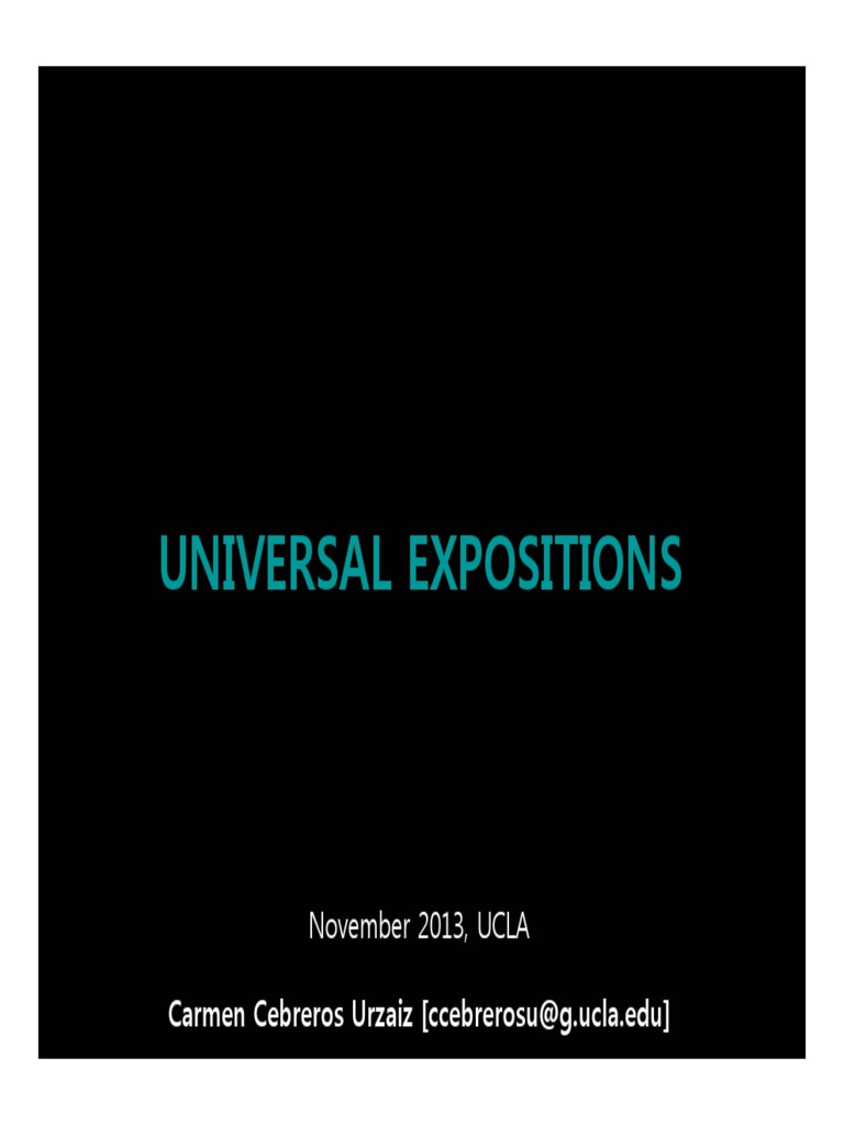Universal Exposition | PDF | World's Fair | Museum Design