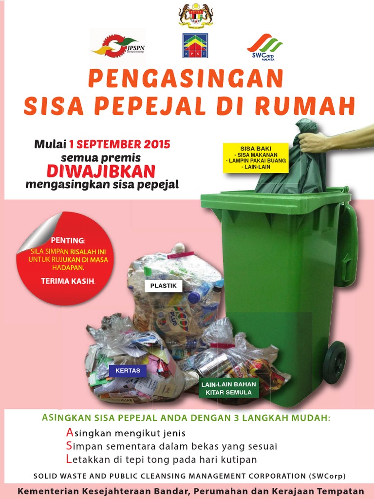 Broshure Pengasingan Sisa Pepejal Mulai 1 Sept 2015 Pdf