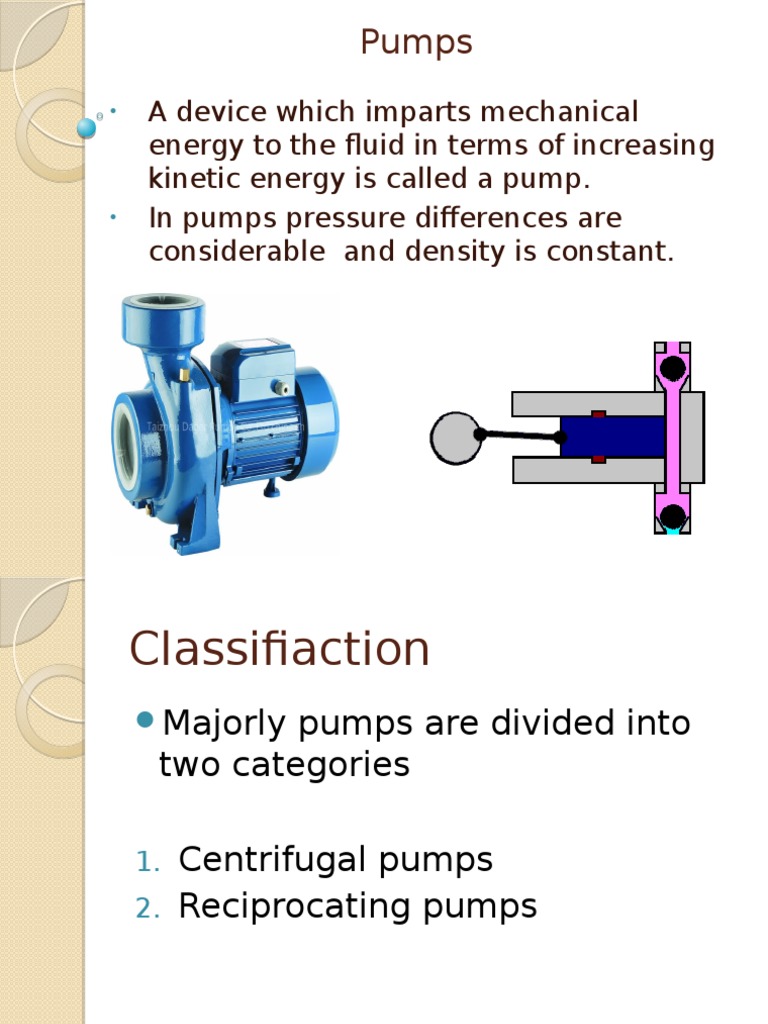 Pumps Classification PDF Pump Gas Technologies