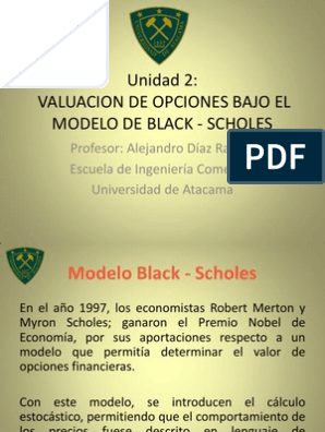 Valuación de Opciones (Modelo Black Scholes) | PDF | Compartir (Finanzas) |  Opción (Finanzas)
