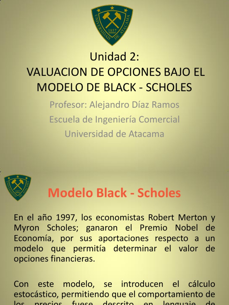 Valuación de Opciones (Modelo Black Scholes) | PDF | Compartir (Finanzas) |  Opción (Finanzas)