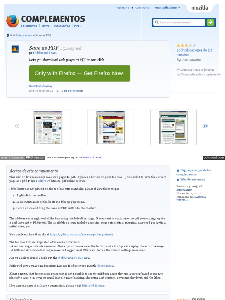 forefox download webpage as pdf